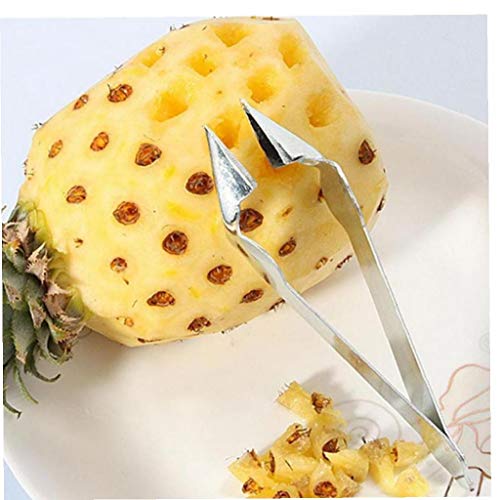 Froiny Obst Augen Peeler V-Form, Erdbeere Huller, Stem Remover Tomate Kartoffel Ananas Seed Remover Clip, Küchenhelfer von Froiny