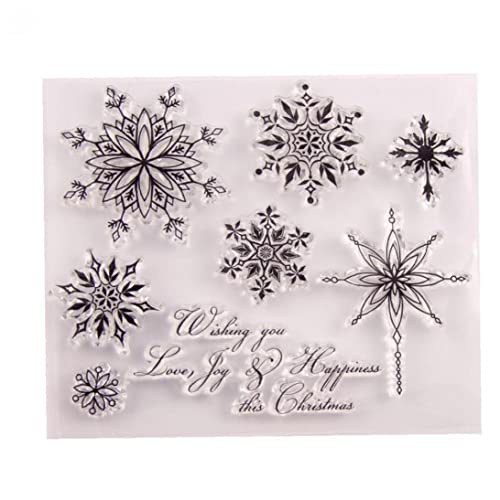Froiny Transparente Briefmarken Schneeflocke Weihnachten Klarstempel Gummi Silikon Scrapbooking Für Kartenherstellung Album Handwerk Dekor Froiny Transparente Briefmarken Schneeflocke Weihnachten Klarstempel Gummi Silikon Scrapbooking Für Kartenherstellung Album Handwerk Dekor von Froiny