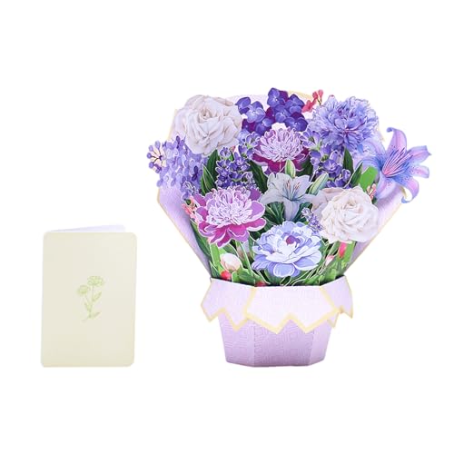 Frotox Popup Blumensträuße Karten Mit Abnehmbaren Papierblumen Geschenkkarten Zum Muttertag. 3D Blumensträuße Popup Grußkarte. Blumen Popup Karten von Frotox