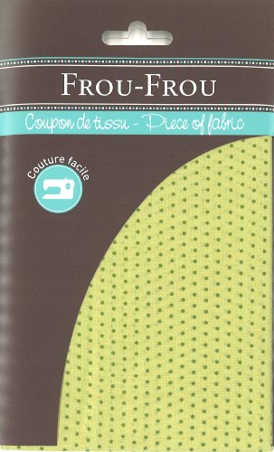 Frou-Frou 4606 0 412 Stoff, Baumwolle, 50 x 50 cm, Hellgrün mit grünen Punkten von Frou-Frou