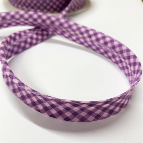 Schrägband 20 mm lila Vichy Schrägband 20 mm lila Vichy von Frou Frou