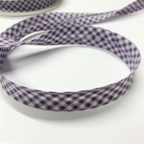 Schrägband 20 mm lila grau Vichy Schrägband 20 mm lila grau Vichy von Frou Frou