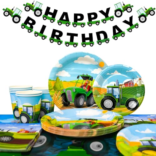 Traktor Geburtstag Deko Geschirr,130pcs Traktor Partygeschirr Set-Traktor Geburtstag Teller Becher Tischdecke Banner etc Traktor Geburtstag Supplies Traktor Geburtstag Deko Geschirr,130pcs Traktor Partygeschirr Set-Traktor Geburtstag Teller Becher Tischdecke Banner etc Traktor Geburtstag Supplies von Fruitful Party