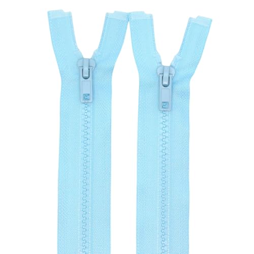 Frundoo 2 STK. Reißverschluss Plastik Zähne Nr.5 mittelgrob Teilbar, Resin-Reißverschluss für Jacken & Taschen Langlebiger Zipper mit Korrosionsschutz Mehrfarbige Auswahl, Reißfestes Verschlusssystem von Frundoo