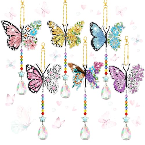 Frundoo Diamond Painting Kinder Schlüsselanhänger Set, Basteln Mädchen 3-12 Jahre, 5D DIY Diamant Painting Bilder Schmetterling, für Weihnachten Kindergeburtstag Mädchen Schlüsselanhänger Frundoo Diamond Painting Kinder Schlüsselanhänger Set, Basteln Mädchen 3-12 Jahre, 5D DIY Diamant Painting Bilder Schmetterling, für Weihnachten Kindergeburtstag Mädchen Schlüsselanhänger von Frundoo