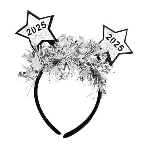 2025 Glitzer Stern Pailletten Headwea, Happy New Year Haarschmuck Foto Requisiten für Urlaub Weihnachten Geburtstag Stilvolle Kopfbedeckung für festliche Feiern 2025 Glitzer Stern Pailletten Headwea, Happy New Year Haarschmuck Foto Requisiten für Urlaub Weihnachten Geburtstag Stilvolle Kopfbedeckung für festliche Feiern von Fruusv