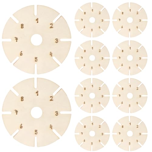 Bracelet Knitting Disk, Cotton Cords Plaited Disc, Round 10 Pieces Wooden Craft Tool, Weaving Accessory, Ideal for Handicraft, Necklaces, Projects, Straps, Lanyards, 3.15 inches Bracelet Knitting Disk, Cotton Cords Plaited Disc, Round 10 Pieces Wooden Craft Tool, Weaving Accessory, Ideal for Handicraft, Necklaces, Projects, Straps, Lanyards, 3.15 inches von Fruusv