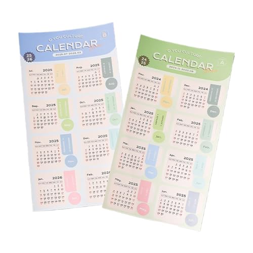 Calendar Stickers for Planners, 2025 Calendar Index Tab Sticker, 21x11.5cm, Clear Printing Weekly Planner Label for Project Planning, Personal Activities and Meeting Scheduling von Fruusv