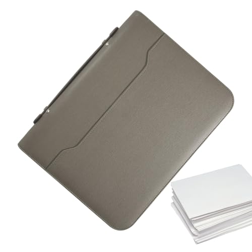 Folio Dokumenten-Organizer, A4 Quittungshalter, PU-Leder-Ordner, Reißverschluss-Aktenordner, multifunktionaler Blockhalter, Rechtsblock-Organizer, Business-Organizer, Arbeitsbinder für Büro, Reisen von Fruusv