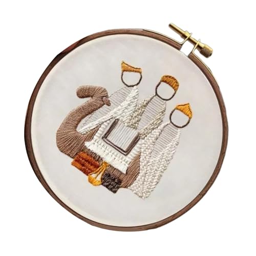Fruusv Christmas Embroidery Kit, Nativity of Jesus Scene Craft, Stamped Needlepoint Beginner Kit, Home Room Decor Embroidery, Easy Christmas Craft Kit, Holiday Needlepoint Project, 11cm/4.33 Inches Fruusv Christmas Embroidery Kit, Nativity of Jesus Scene Craft, Stamped Needlepoint Beginner Kit, Home Room Decor Embroidery, Easy Christmas Craft Kit, Holiday Needlepoint Project, 11cm/4.33 Inches von Fruusv