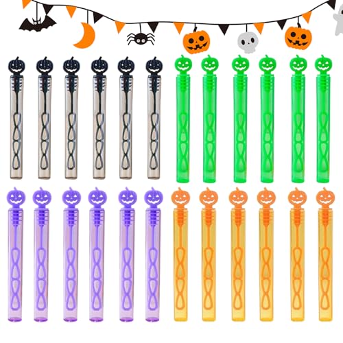 Fruusv Halloween Seifenblasenstäbe | 24 Stück Halloween Blasstab Set,Handgehaltener Blasenspaß Für Kinderaktivitäten Draußen Sommer Kindergeburtstag Weihnachten Ostern Outdoor von Fruusv