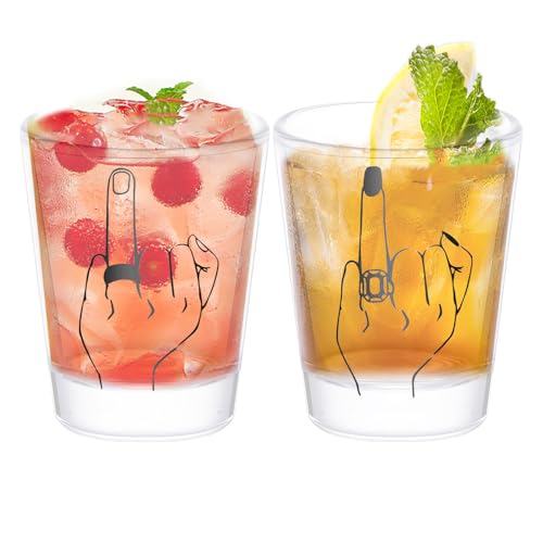 Fruusv Hochzeitsweingläser Für Und Bräutigam, Junggesellinnenabschied Ringfinger-Design Humorvolle Whiskygläser, Sammler Whisky-Behälter Für Restaurant Familientreffen Fruusv Hochzeitsweingläser Für Und Bräutigam, Junggesellinnenabschied Ringfinger-Design Humorvolle Whiskygläser, Sammler Whisky-Behälter Für Restaurant Familientreffen von Fruusv