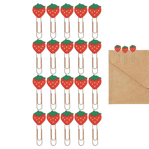 Fruusv Niedliche Büroklammern, schöne Büroklammern, Wassermelonen-Form, Memo-Clips, Lesezeichen, dekorative Büroklammern für Dokumente, Zeichnen, Papier-Notizbücher von Fruusv