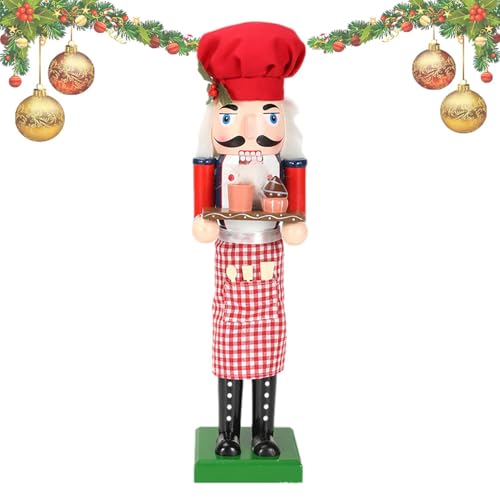Fruusv Nussknacker Weihnachtsdekoration, Koch Bäcker Figur Deko, Festliche Holzfigur Für Sammler Schreibtisch Kaminregal Tisch Winter Indoor Tisch Kinder Sammler Fruusv Nussknacker Weihnachtsdekoration, Koch Bäcker Figur Deko, Festliche Holzfigur Für Sammler Schreibtisch Kaminregal Tisch Winter Indoor Tisch Kinder Sammler von Fruusv