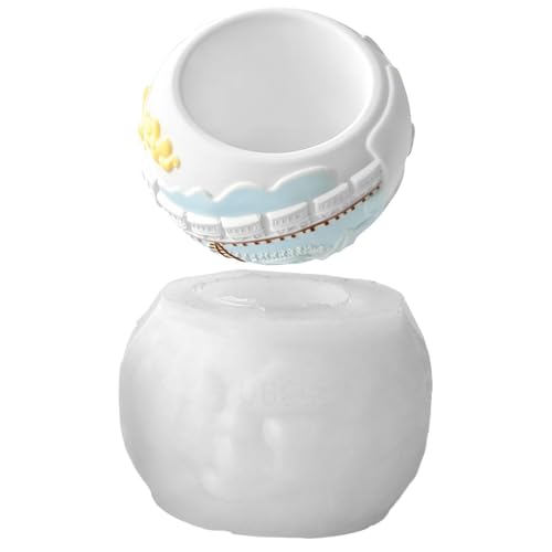 Fruusv Pflanzform 3D Zug Relief - Zement Kerzenhalter Form - Silikon Kerzenhalter Formen Für Epoxidharz Kunst Lehrer Erwachsene Kreative Schüler Kinder Veranstaltungsorganisatoren von Fruusv