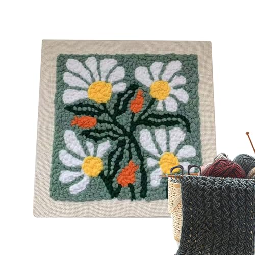 Fruusv Stanznadel-Kit, ästhetisches Stanzstich, kreatives D-I Y-Stickerei-Handwerk, komplettes Garnkunst-Set, Anfänger & Profis, ideal für Zuhause, Studio, Werkstatt, 9,84 Zoll von Fruusv