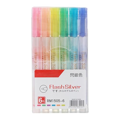Fruusv Textmarker Pack, Glitter Textmarker Stifte, Multifunktionale Kunst Marker, High Glitter Gel Pens, Textmarker mit Glitzer Gel und schräger Spitze für künstlerisches Zeichnen und Schulgebrauch von Fruusv
