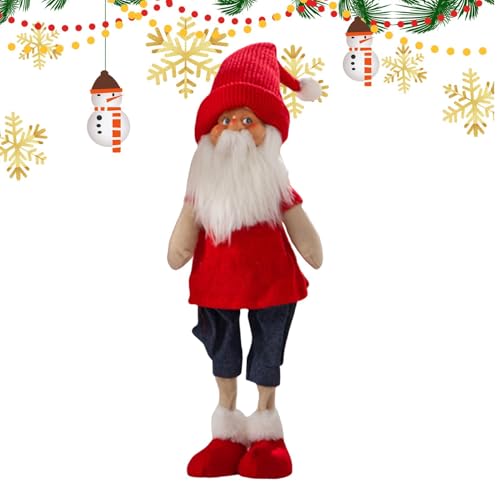 Fruusv Weihnachtspuppe mit langen Beinen, Plüschpuppe, lebendiges Aussehen, Puppendekoration, Regal-Tischdekoration, gestuftes Tablett, Urlaubsdekoration für Regale, Tisch, gestuftes Tablett Fruusv Weihnachtspuppe mit langen Beinen, Plüschpuppe, lebendiges Aussehen, Puppendekoration, Regal-Tischdekoration, gestuftes Tablett, Urlaubsdekoration für Regale, Tisch, gestuftes Tablett von Fruusv