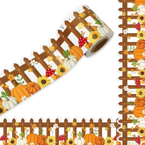 Pinnwand-Bordüre mit Kürbismuster, für Klassenzimmer, Schule, Büro, Kreidetafel, Pinnwand, Wand, Fenster, Tür, Dekoration Pinnwand-Bordüre mit Kürbismuster, für Klassenzimmer, Schule, Büro, Kreidetafel, Pinnwand, Wand, Fenster, Tür, Dekoration von Fryotey