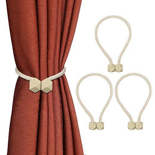 4-Teilige Magnetische Vorhang Raffhalter Vorhang Raffhalter Kinderzimmer Gardinenhalter Magnetisch Vorhang Krawatte für Heim und Büro (Leichte Jade) von Fu Nian
