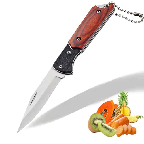 FuSqenong Tragbare faltende Mini-Küche-Paring Messer, Taschenfrucht Messer, Schälmesser für Früchte, Ultra Sharp Utility Kleine Reisemesser für Camping, Wandern, Bushcraft (#1) von FuSqenong