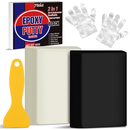 Epoxidharz Knete Schwarz, 280g Epoxidharz Reparaturset für Pool Lecks, Füllen, Rissen - 2K Epoxidharz Knetmasse für Kunststoff, Holz, Fliesen, Keramik, Metall, Schleifbar und Lackierbar Epoxidharz Knete Schwarz, 280g Epoxidharz Reparaturset für Pool Lecks, Füllen, Rissen - 2K Epoxidharz Knetmasse für Kunststoff, Holz, Fliesen, Keramik, Metall, Schleifbar und Lackierbar von Fuchoi