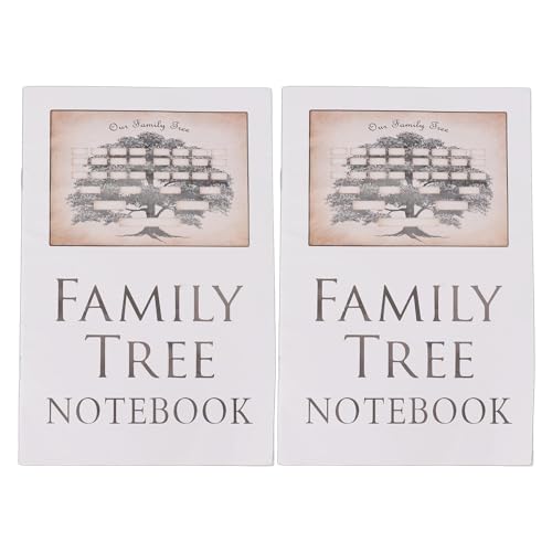 2pcs Family Tree Notebook 16 Seiten Doppelseiten Family History Record Book Workbook für Familienbüro Schreibwaren von Fuchooky