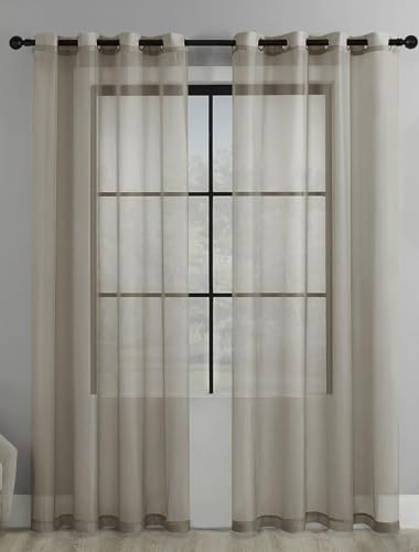 Fudaiki Transparente Vorhänge mit Kräuselband Oben für Schlafzimmer und Wohnzimmer 2 Stück Lichtdurchlässige, einfarbige Voile-Vorhänge, Fensterdekorationen Hellbraun 132x240cm Fudaiki Transparente Vorhänge mit Kräuselband Oben für Schlafzimmer und Wohnzimmer 2 Stück Lichtdurchlässige, einfarbige Voile-Vorhänge, Fensterdekorationen Hellbraun 132x240cm von Fudaiki