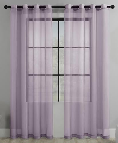 Fudaiki Transparente Vorhänge mit Kräuselband Oben für Schlafzimmer und Wohnzimmer 2 Stück Lichtdurchlässige, einfarbige Voile-Vorhänge, Fensterdekorationen Lila 132x210cm Fudaiki Transparente Vorhänge mit Kräuselband Oben für Schlafzimmer und Wohnzimmer 2 Stück Lichtdurchlässige, einfarbige Voile-Vorhänge, Fensterdekorationen Lila 132x210cm von Fudaiki