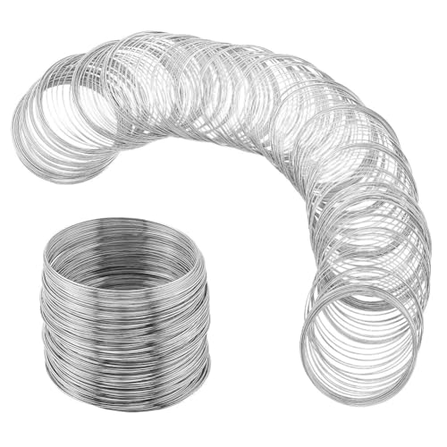 Fuhjythy 500 Ösen zum Auffädeln Von Schmuckdraht, 22 Gauge-Stahldraht, Memory-Draht, Armbänder, Silber, Manschetten-Armreif-Beschläge Zur Schmuckherstellung Fuhjythy 500 Ösen zum Auffädeln Von Schmuckdraht, 22 Gauge-Stahldraht, Memory-Draht, Armbänder, Silber, Manschetten-Armreif-Beschläge Zur Schmuckherstellung von Fuhjythy
