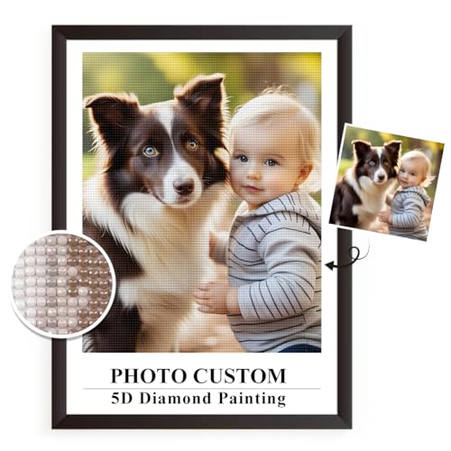 FuigeBach Custom Diamond Painting Kits DIY personalisiert Ihr eigenes Bild benutzerdefinierte Foto 5D Diamond Art personalisierte Geschenke für Sie Ihn Paare Geschenke von FuigeBach