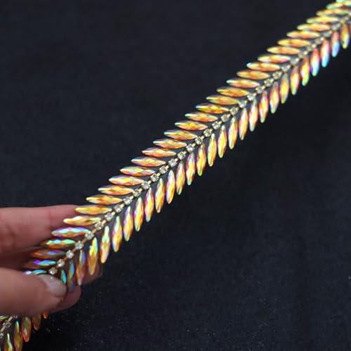3 Yards Bling Strass Band, Gold Selbstklebende Kristallstreifen, Bling Bedazzling Aufkleber Trim Kette Band Glitzer Diamant Handwerk Applikation für Party Hochzeit Kleidung Kleid Dekor 3 Yards Bling Strass Band, Gold Selbstklebende Kristallstreifen, Bling Bedazzling Aufkleber Trim Kette Band Glitzer Diamant Handwerk Applikation für Party Hochzeit Kleidung Kleid Dekor von Fuikupe