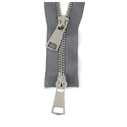 Metall-Reißverschluss Nr. 5, 70 cm, doppelköpfiger Metall-Reißverschluss, silberfarben, Metall-Reißverschluss, Zähne, Jacken-Reißverschluss, Metall-Reißverschlüsse für Jacken, Nähen, Mäntel, Handwerk, Metall-Reißverschluss Nr. 5, 70 cm, doppelköpfiger Metall-Reißverschluss, silberfarben, Metall-Reißverschluss, Zähne, Jacken-Reißverschluss, Metall-Reißverschlüsse für Jacken, Nähen, Mäntel, Handwerk, von Fuikupe