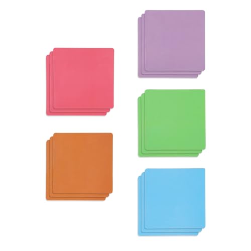15stk Magnetische Haftnotizen, 7,6 x 7,6 cm Wiederverwendbare Magnetische Trocken Abwischbare Etiketten für Whiteboard Kühlschrank und to-Do-Listen (5 Farben) von Fukaisu
