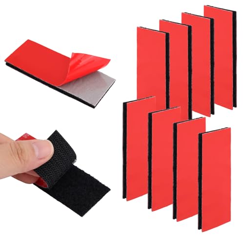16 Sets Klettband Clips, Quadratische Hochleistungs-Klettbänder Können Schwere Gegenstände Aufhängen Geeignet für Metall-Glaswände von Fukaisu