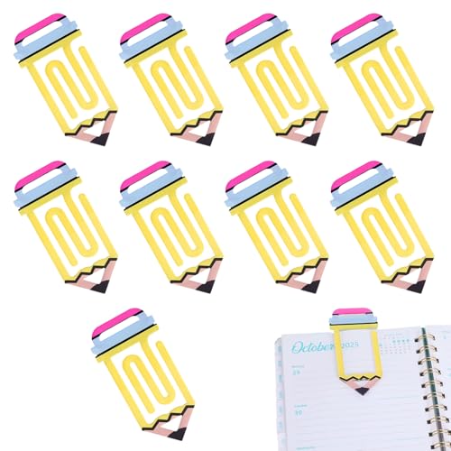 9stk Riesig Lehrer Papierklammern, Bleistiftdesign Acryl Papierklammer Lesezeichen Niedlich Schul und Bürosupplies für Pädagogen Schüler und Bücherliebhaber 9stk Riesig Lehrer Papierklammern, Bleistiftdesign Acryl Papierklammer Lesezeichen Niedlich Schul und Bürosupplies für Pädagogen Schüler und Bücherliebhaber von Fukaisu
