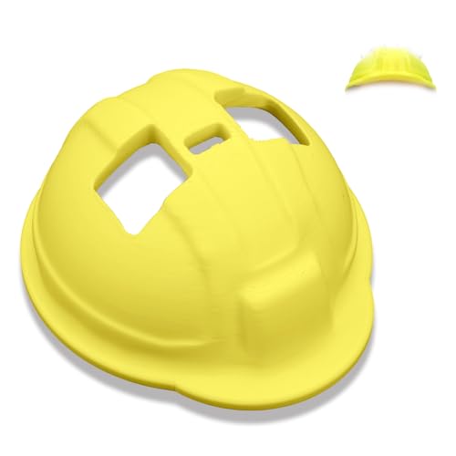 Fukaisu Puppenkleidungs Accessoires Schutzhelm, Süßer Mini Puppenhut Stylisches Spielzeug Outfit Accessoire Spielzeugkappe zum Ausstellen als Dekoration (Gelb) von Fukaisu
