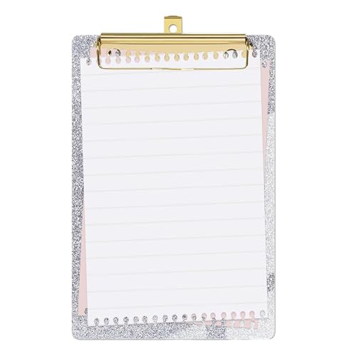 Fukamou Glitzer-Klemmbrett, Kinder-Klemmbrett - Glitzernde Klemmbretter In Standardgröße, Leichtes, Tragbares, Schickes, Flaches Glitzer-Klemmbrett Im Letter-Format Mit Goldenem Clip Für Die Fukamou Glitzer-Klemmbrett, Kinder-Klemmbrett - Glitzernde Klemmbretter In Standardgröße, Leichtes, Tragbares, Schickes, Flaches Glitzer-Klemmbrett Im Letter-Format Mit Goldenem Clip Für Die von Fukamou