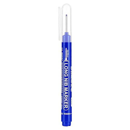 Fukamou Marker Mit Langer Spitze, Markerstifte Mit Tiefem Loch - 20 Mm/0,79 Zoll Langer Spitzenmarker Für Den Bau-Zimmermanns-Tintenmarker, Schnell Trocknende Bohrmarker Mit Langem Kopf Für von Fukamou