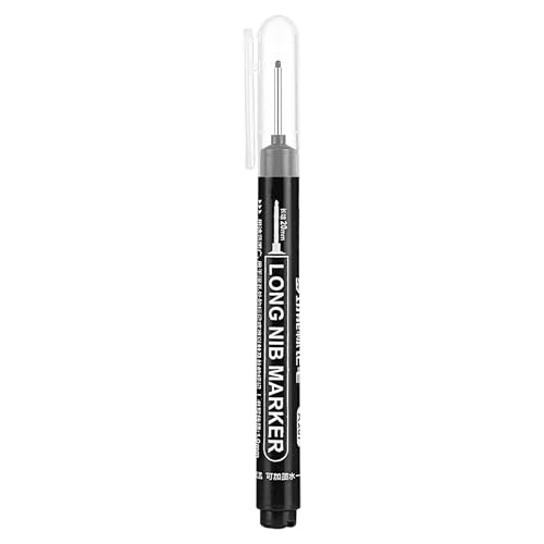 Fukamou Marker Mit Langer Spitze, Markerstifte Mit Tiefem Loch - 20 Mm/0,79 Zoll Langer Spitzenmarker Für Den Bau-Zimmermanns-Tintenmarker, Schnell Trocknende Bohrmarker Mit Langem Kopf Für von Fukamou