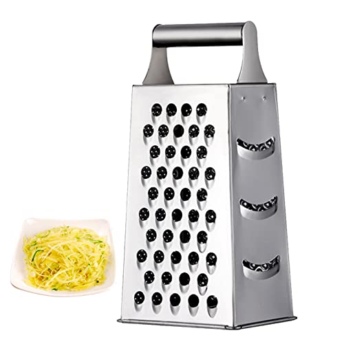 Fukamou Reibe Aus Edelstahl, 4 Seitige Küchenreibe, Käsereibe Mit Handhaben Für Fein Mahlen, Raspeln, Grob Mahlen, Schneiden, Für, Gemüse, Karotten, Käse Fukamou Reibe Aus Edelstahl, 4 Seitige Küchenreibe, Käsereibe Mit Handhaben Für Fein Mahlen, Raspeln, Grob Mahlen, Schneiden, Für, Gemüse, Karotten, Käse von Fukamou