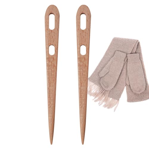 Fukamou Sticknadeln Mit Großem Öhr, Holzstricknadeln - 2PCS Große Zweiäugige Webnadel,Gobelinnadel Aus, Strick- Und- Häkelzubehör Zum Einfachen Fadennähen Fukamou Sticknadeln Mit Großem Öhr, Holzstricknadeln - 2PCS Große Zweiäugige Webnadel,Gobelinnadel Aus, Strick- Und- Häkelzubehör Zum Einfachen Fadennähen von Fukamou
