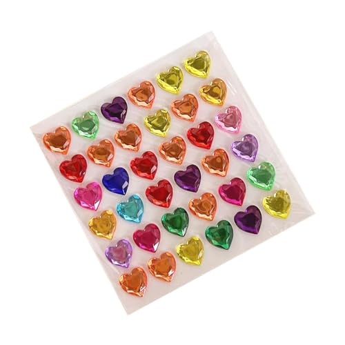 Fukamou Strass-Aufkleber - Edelstein-Sticker Strasssteine zum Basteln,Acryl-Bling-Herz-Juwelen-Aufkleber, Bunte- Edelsteine, Handwerk, Dekorative Strass-Aufkleber, Fukamou Strass-Aufkleber - Edelstein-Sticker Strasssteine zum Basteln,Acryl-Bling-Herz-Juwelen-Aufkleber, Bunte- Edelsteine, Handwerk, Dekorative Strass-Aufkleber, von Fukamou