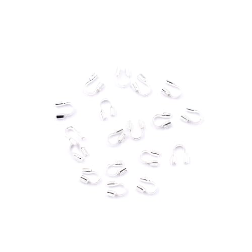 Fukugems Ausgezeichnete Qualität Schmuck Accesory 100 Stück Drahtwächter für Schmuck machen 4.5 * 4.5mm Silver von Fukugems