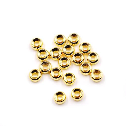 Fukugems Ausgezeichnete Qualität Schmuck Befunde 5 * 2.5mm Abstandsperlen für Schmuck Halskette Armband Herstellung 100pcs 18k gold von Fukugems