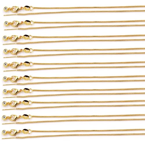 Fukugems Ausgezeichnete Qualität Schmuckzubehör Ketten für Schmuck Halskette Herstellung, Schlangenkette mit allmächtiger Schließe 1.1mm*45cm 18k gold Fukugems Ausgezeichnete Qualität Schmuckzubehör Ketten für Schmuck Halskette Herstellung, Schlangenkette mit allmächtiger Schließe 1.1mm*45cm 18k gold von Fukugems