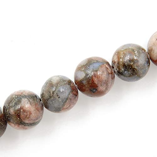 Fukugems Edelstein-Perlen für Schmuckherstellung, 5 Stränge innen, grauer Opal, 4 mm von Fukugems