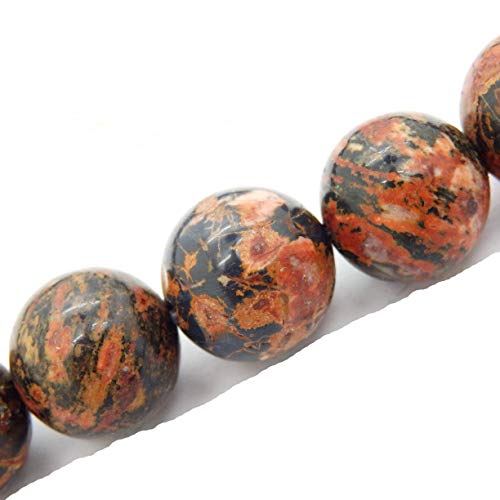 Fukugems Edelsteinperlen für Schmuckherstellung, 5 Strähnen, Leopard Skin Jasper, 4 mm von Fukugems