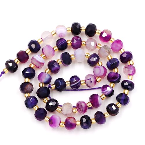 Fukugems Großhandel Natursteinperlen für Armbänder Halsketten verkauft pro Tasche 5-Stränge und eine Rollschnur innen facettierte Septum purple stripe agate 8mm Fukugems Großhandel Natursteinperlen für Armbänder Halsketten verkauft pro Tasche 5-Stränge und eine Rollschnur innen facettierte Septum purple stripe agate 8mm von Fukugems