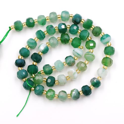 Fukugems Großhandel Natursteinperlen für Armbänder Halsketten verkauft pro Tasche 5-Stränge und eine Rollschnur innen facettierte Septum green stripe agate 8mm Fukugems Großhandel Natursteinperlen für Armbänder Halsketten verkauft pro Tasche 5-Stränge und eine Rollschnur innen facettierte Septum green stripe agate 8mm von Fukugems